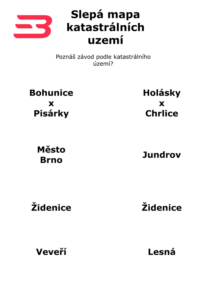 BB 3 – Slepá mapa katastrálního území 